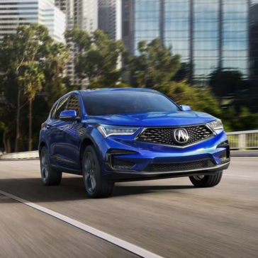 Front view of blue 2019 Acura RDX