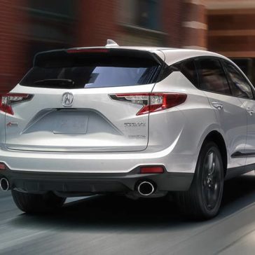 Rearview of white 2019 Acura RDX