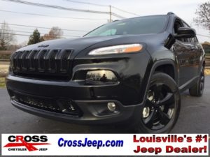Black Jeep Cherokee at Cross Jeep
