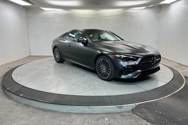 The new 2026 Mercedes-Benz CLE 300 is standing in the showroom in St. George, UT